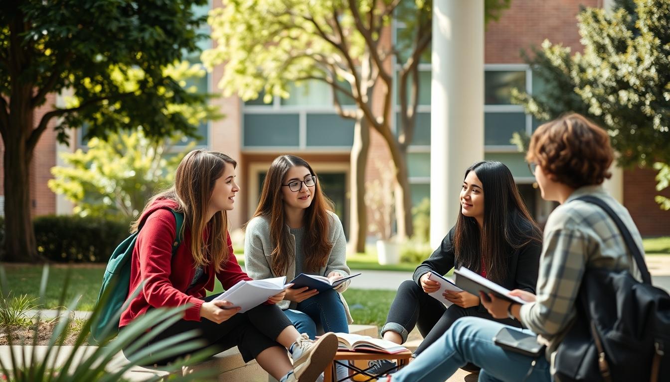 Modern university campus for students